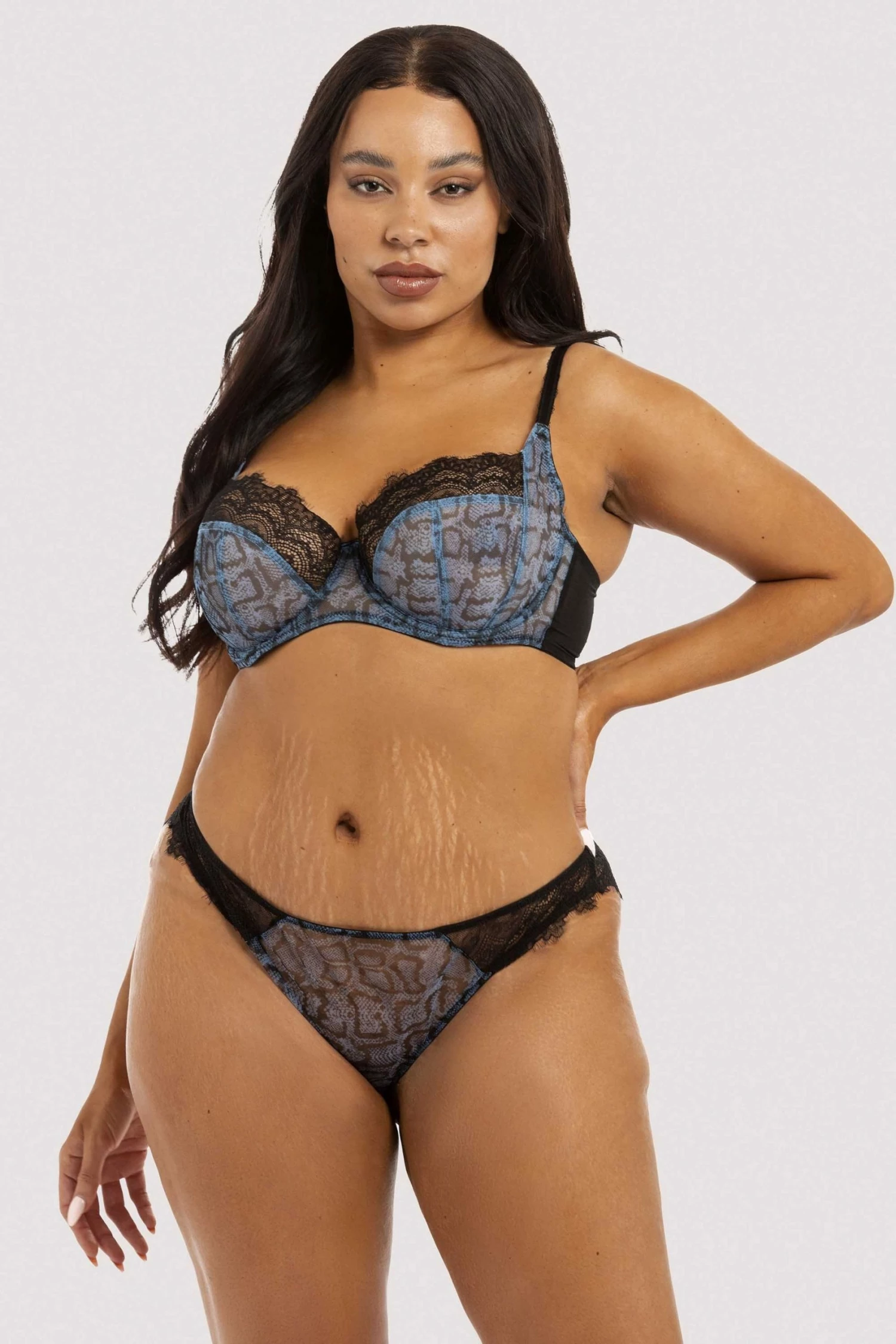 Buy ๐ Deja Day Rosalyn Lilac Snake Brazilian Brief ๐งจ 5 Deja Day Rosalyn Lilac Snake Brazilian Brief