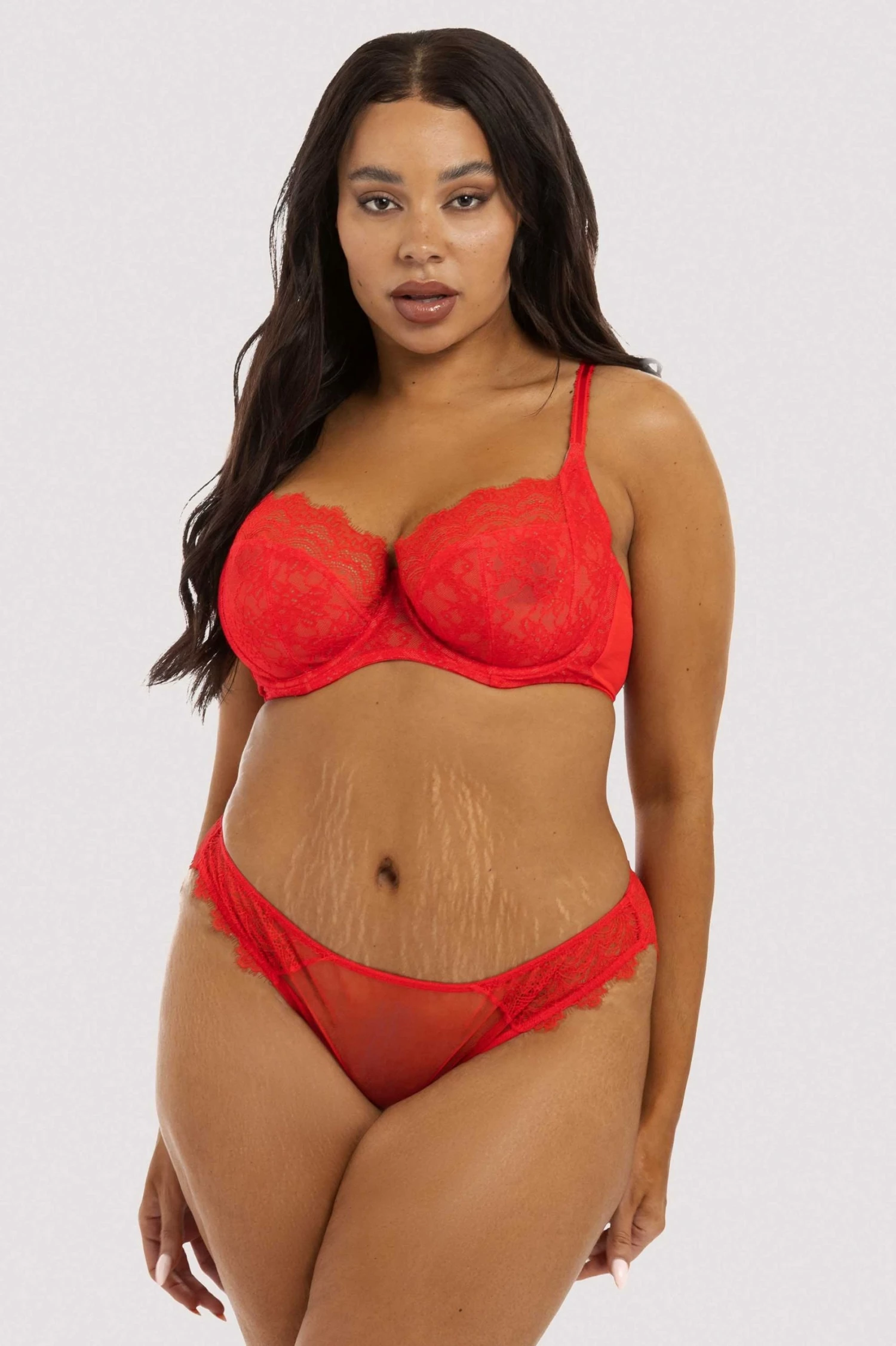 Flash Sale 👍 Deja Day Rosalyn Red Balcony Bra 🔔 9 Deja Day Rosalyn Red Balcony Bra