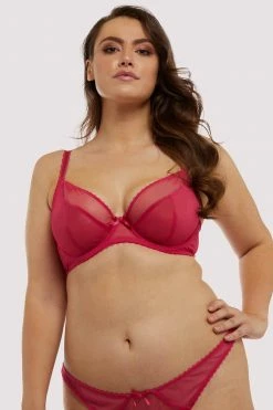 Deja Day New In Bras Grace Hot Pink Mesh Bra
