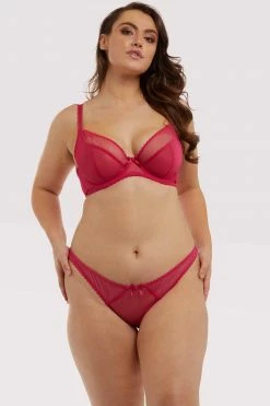 Deja Day New In Bras Grace Hot Pink Mesh Bra