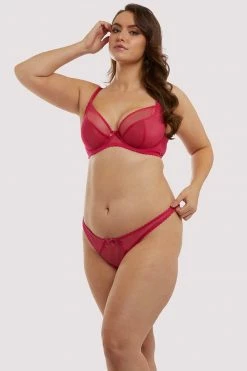 Deja Day New In Bras Grace Hot Pink Mesh Bra