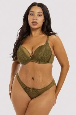 Deja Day Knickers Sophia Olive Brazilian Brief