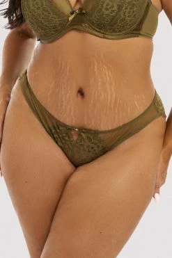 Deja Day Knickers Sophia Olive Brazilian Brief
