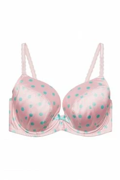 Deja Day New In Bras Sophia Pink & Green Spot Bra