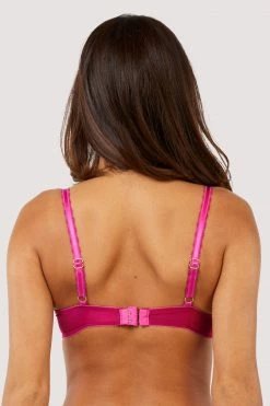 Deja Day Rosalyn Magenta Full Coverage Lace Bra