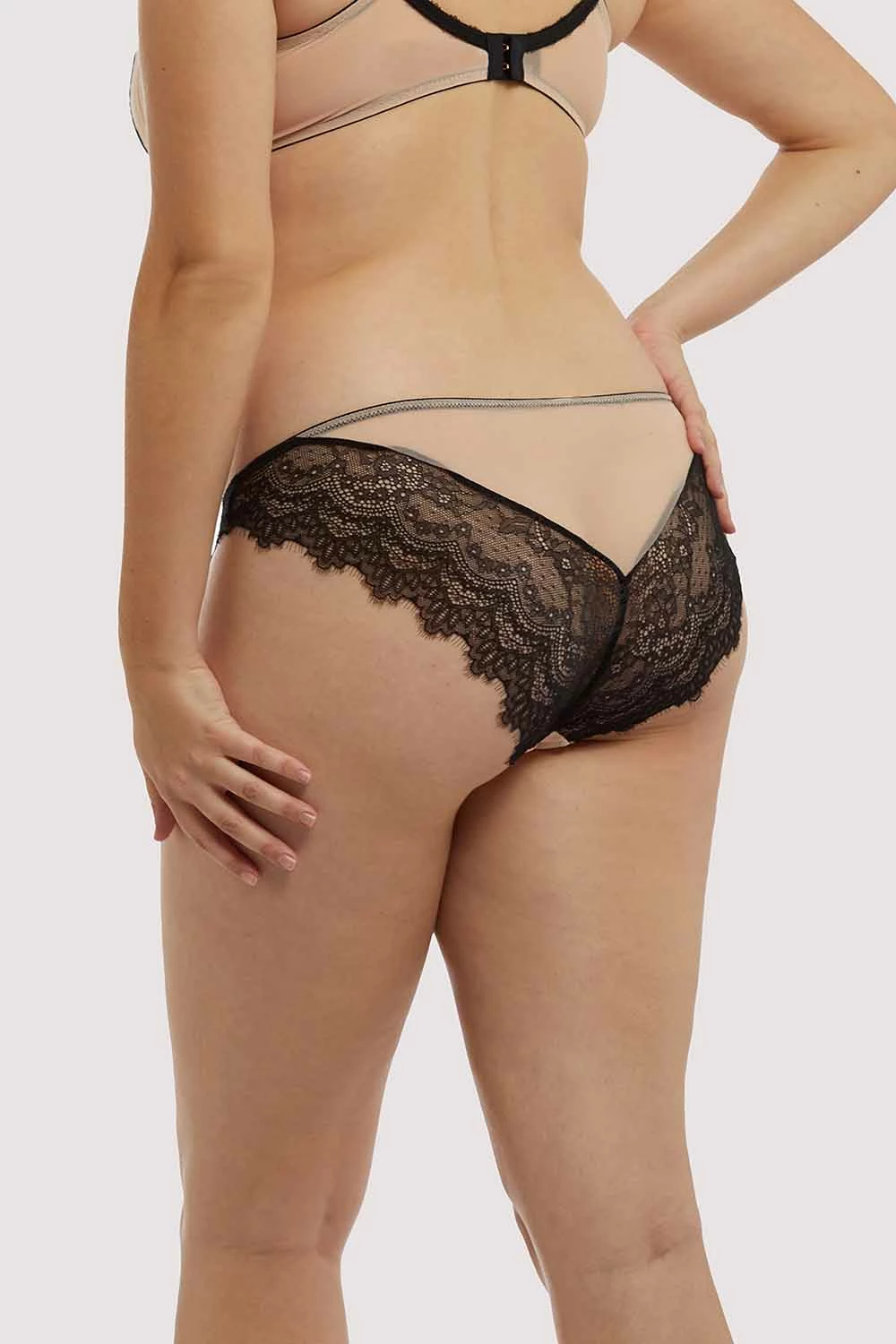 Flash Sale ๐ Deja Day Rosalyn Black And Blush Brazillian Brief Knickers ๐ 12 Deja Day Rosalyn Black And Blush Brazillian Brief Knickers