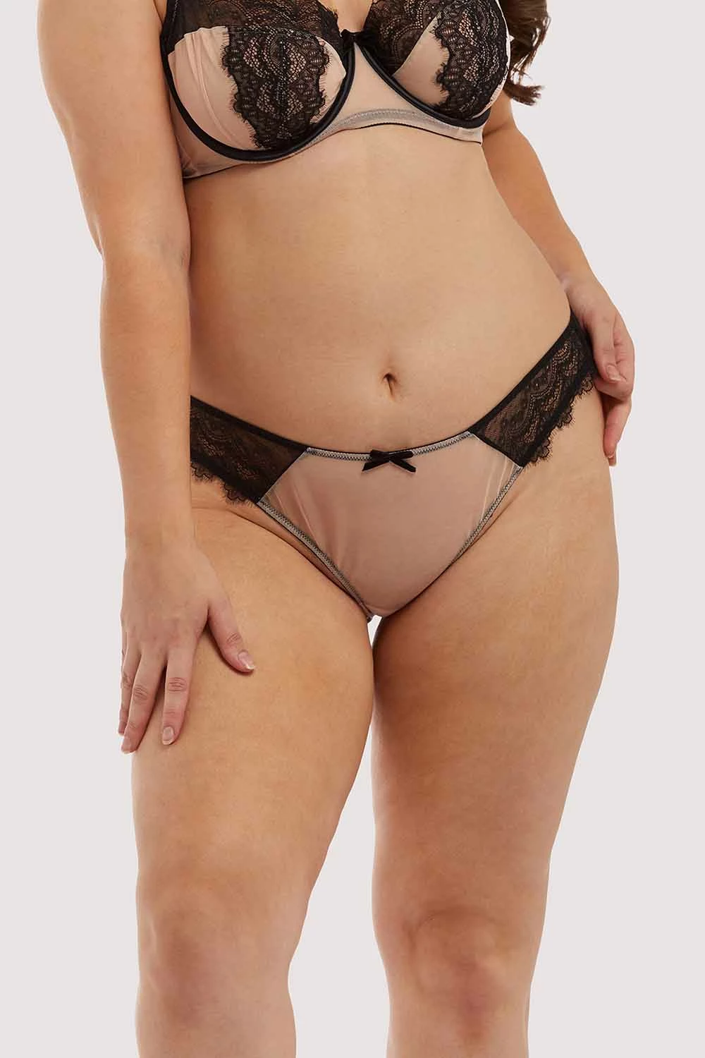 Flash Sale ๐ Deja Day Rosalyn Black And Blush Brazillian Brief Knickers ๐ 3 Deja Day Rosalyn Black And Blush Brazillian Brief Knickers
