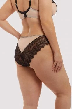 Flash Sale ๐ Deja Day Rosalyn Black And Blush Brazillian Brief Knickers ๐ 34 Deja Day Rosalyn Black And Blush Brazillian Brief Knickers