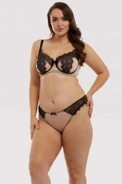 Flash Sale ๐ Deja Day Rosalyn Black And Blush Brazillian Brief Knickers ๐ 36 Deja Day Rosalyn Black And Blush Brazillian Brief Knickers