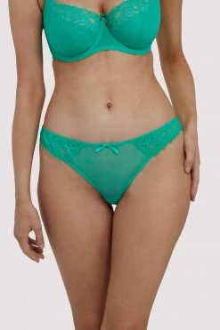 Deja Day Knickers Rosalyn Emerald Green Brazilian Brief