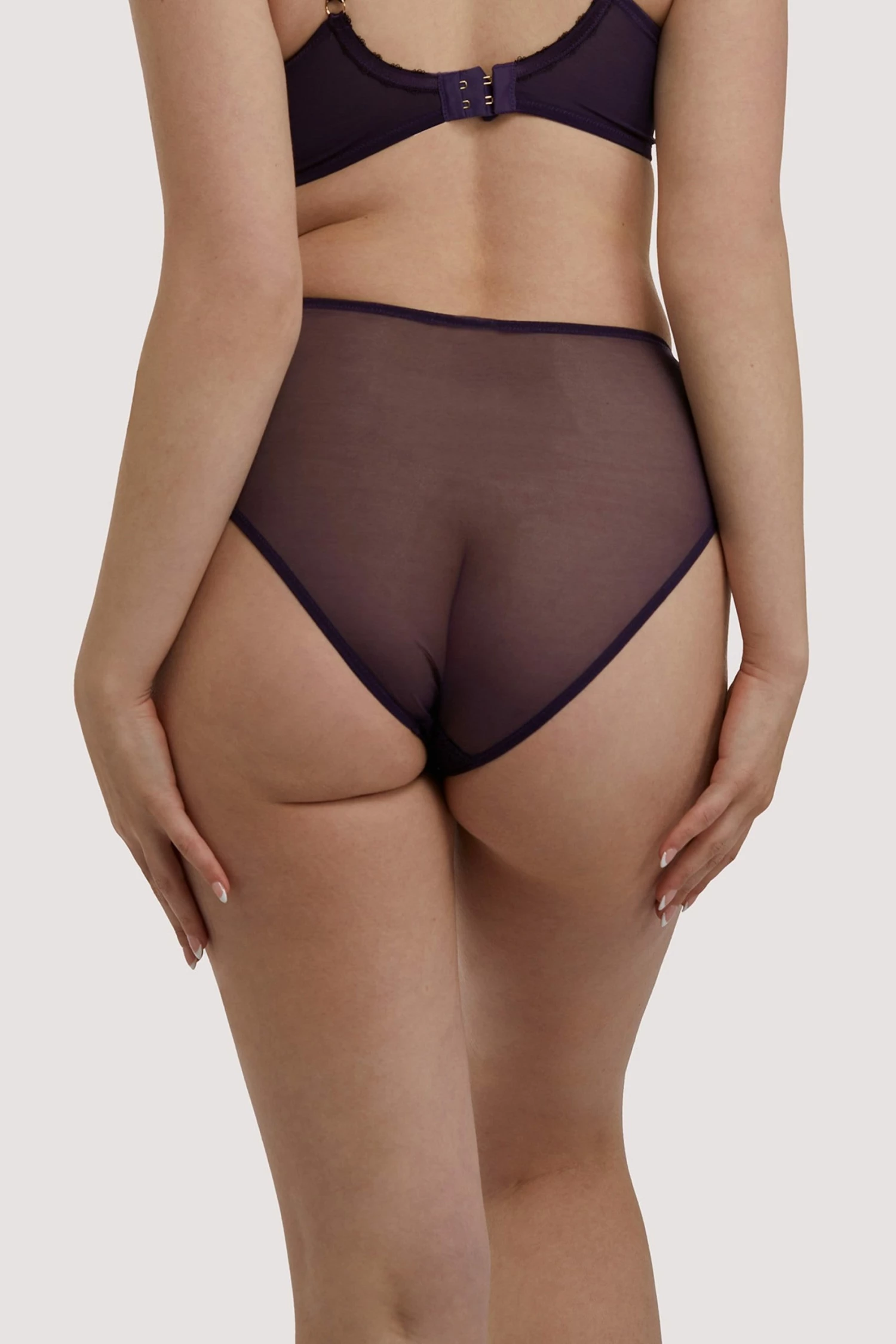 Cheap 🛒 Deja Day Emma Vine Purple High Waist Brief Knickers 🌟 4 Deja Day Emma Vine Purple High Waist Brief Knickers