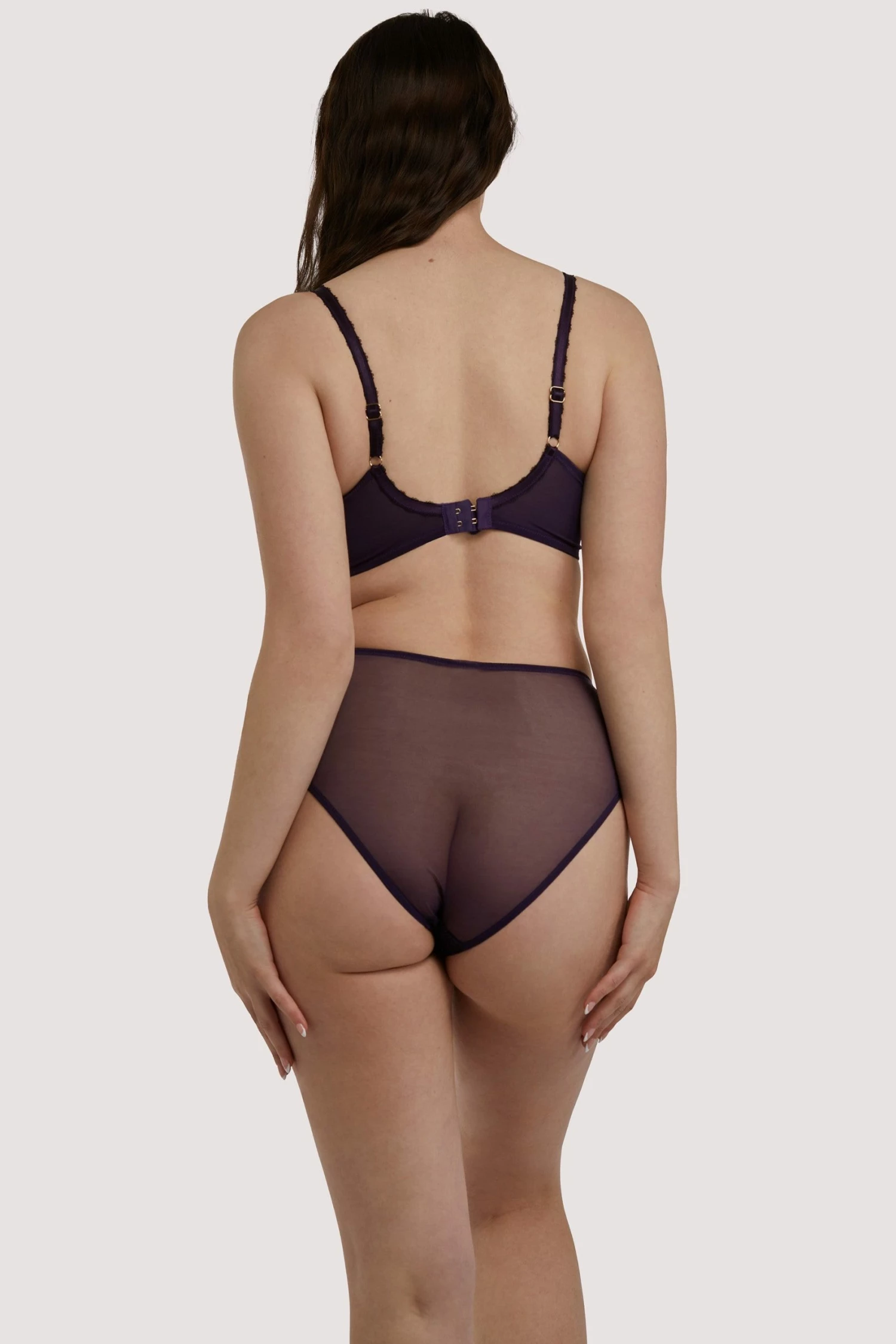 Cheap 🛒 Deja Day Emma Vine Purple High Waist Brief Knickers 🌟 3 Deja Day Emma Vine Purple High Waist Brief Knickers