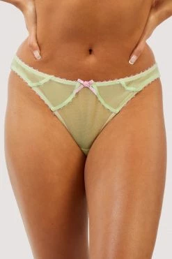 Deja Day New In Grace Green Mesh Brazilian Brief