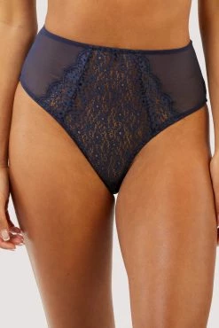 Deja Day Emma Navy High Waisted Brief New In