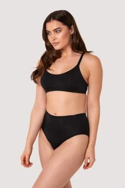 Deja Day Second Skin Black Recycled Crop Top Bra