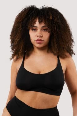 Deja Day Second Skin Black Recycled Crop Top Bra
