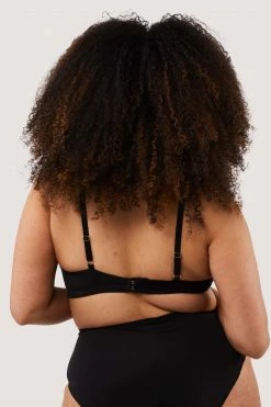 Deja Day Second Skin Black Recycled Crop Top Bra