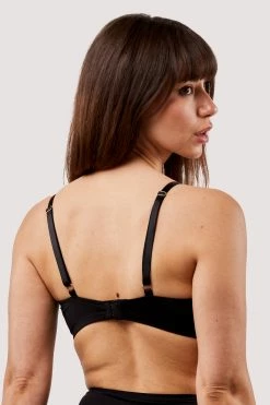 Deja Day Second Skin Black Recycled Crop Top Bra