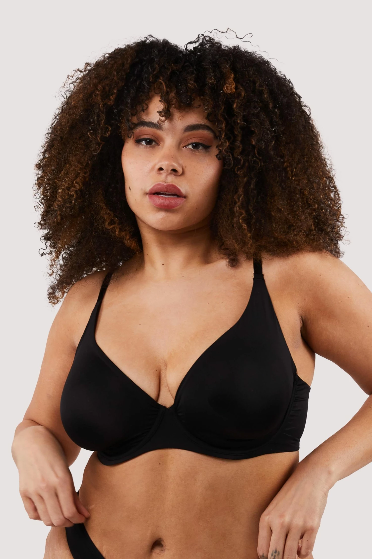 New ๐ Deja Day New In Second Skin Black Recycled Plunge Bra ๐ 2 Deja Day New In Second Skin Black Recycled Plunge Bra