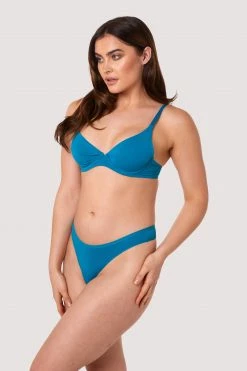 Deals ๐ Deja Day Second Skin Teal Recycled Thong ๐งจ 14 Deja Day Second Skin Teal Recycled Thong