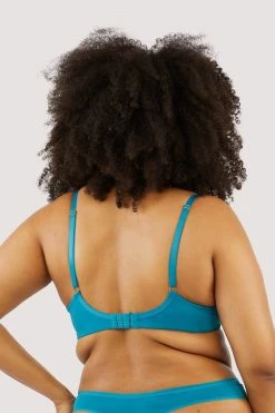 Deja Day Second Skin Teal Recycled Plunge Bra New In