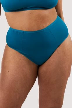 Deja Day Second Skin Teal Recycled Highwaist Brief