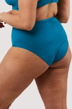 Deja Day Second Skin Teal Recycled Highwaist Brief