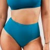 Deja Day Second Skin Teal Recycled Highwaist Brief