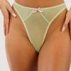 Deja Day Grace Green Mesh Thong New In