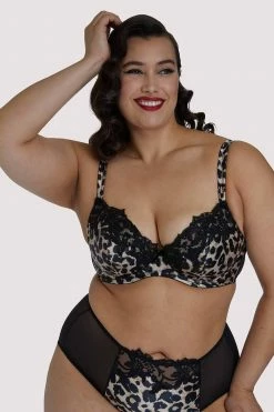 Dita Von Teese Lingerie Millicent Leopard Plunge Curve Bra