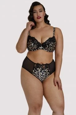 Dita Von Teese Lingerie Millicent Leopard Plunge Curve Bra