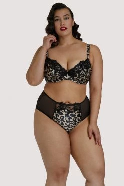 Cheapest 🔔 Dita Von Teese Lingerie Millicent Leopard High Waist Curve Brief Knickers 😍 9 Dita Von Teese Lingerie Millicent Leopard High Waist Curve Brief Knickers