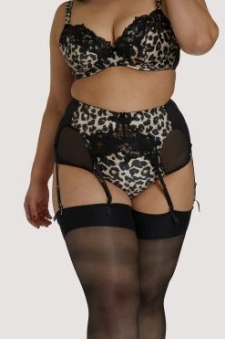 Dita Von Teese Lingerie Millicent Leopard Curve Suspender Belt