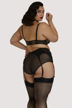 Dita Von Teese Lingerie Millicent Leopard Curve Suspender Belt