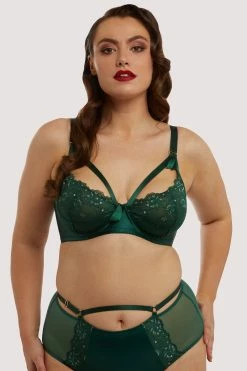 Promo โ Dita Von Teese Lingerie New In Bras Madame X Plunge Bottle Green Curve Bra ๐ 7 Dita Von Teese Lingerie New In Bras Madame X Plunge Bottle Green Curve Bra