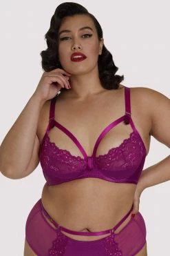 Dita Von Teese Lingerie Madame X Magenta Plunge Curve Bra Bras