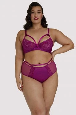 New ๐ Dita Von Teese Lingerie Madame X Magenta Curve High Waist Brief ๐ 8 Dita Von Teese Lingerie Madame X Magenta Curve High Waist Brief