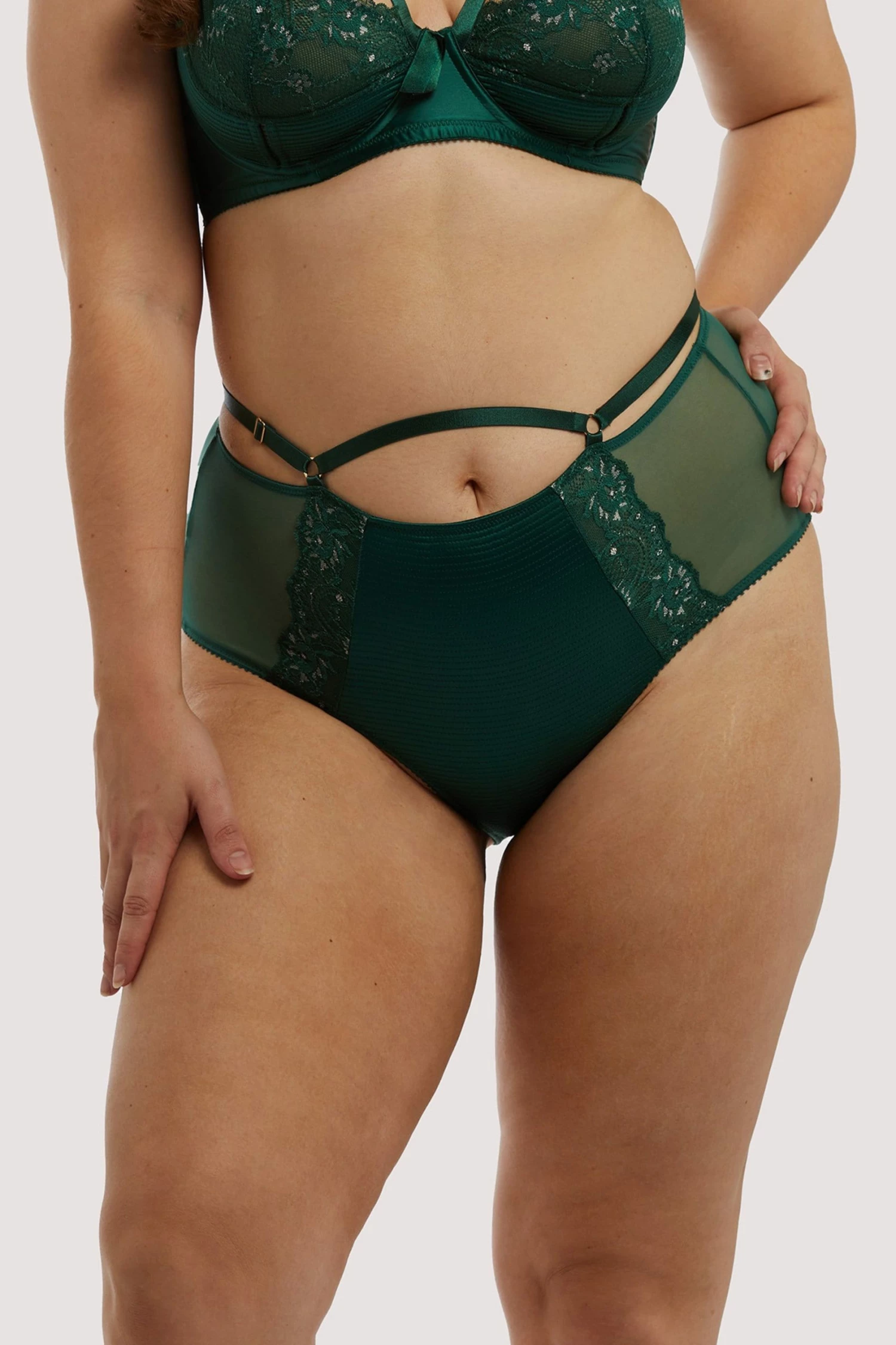 Cheap 🔔 Dita Von Teese Lingerie Madame X High Waist Bottle Green Curve Brief 👏 3 Dita Von Teese Lingerie Madame X High Waist Bottle Green Curve Brief