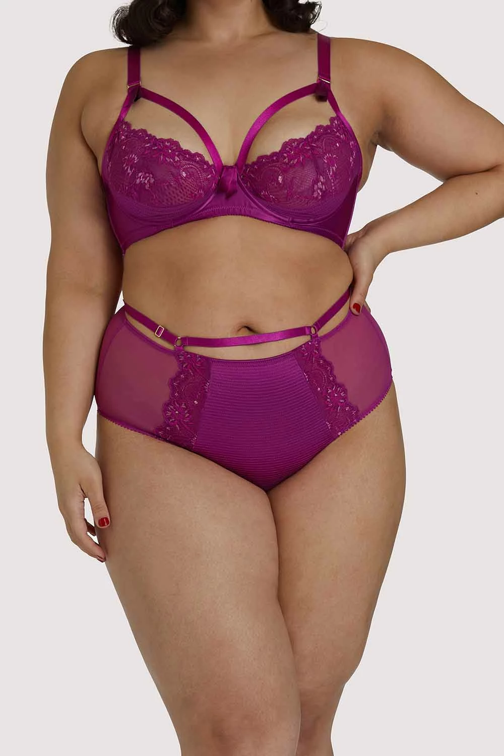 New ๐ Dita Von Teese Lingerie Madame X Magenta Curve High Waist Brief ๐ 1 Dita Von Teese Lingerie Madame X Magenta Curve High Waist Brief