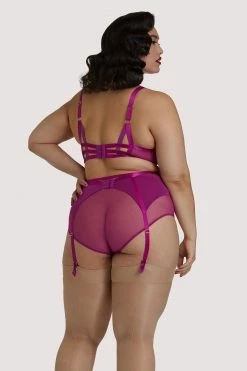 New 😍 Dita Von Teese Lingerie Madame X Magenta Curve Suspender Belt Suspenders 😀 8 Dita Von Teese Lingerie Madame X Magenta Curve Suspender Belt Suspenders