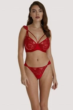 Buy ๐ Playful Promises Anneliese Red Satin Net And Lace Bra ๐งจ 21 Playful Promises Anneliese Red Satin Net And Lace Bra