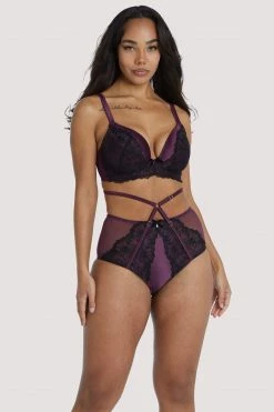 Promo 😍 Playful Promises Bras Muriel Purple Plunge Bra 💯 22 Playful Promises Bras Muriel Purple Plunge Bra