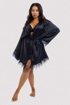 FFFB X PP New In Iris Teal Feather Kimono