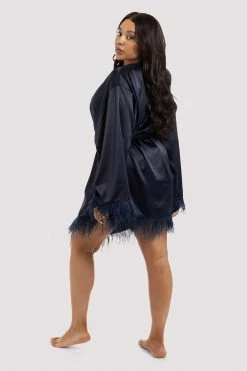 FFFB X PP New In Iris Teal Feather Kimono