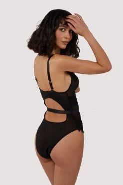 FFFB X PP Athena Black Lace And Mesh Bow Body