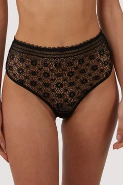 FFFB X PP Maia Black High Waisted Lace Thong