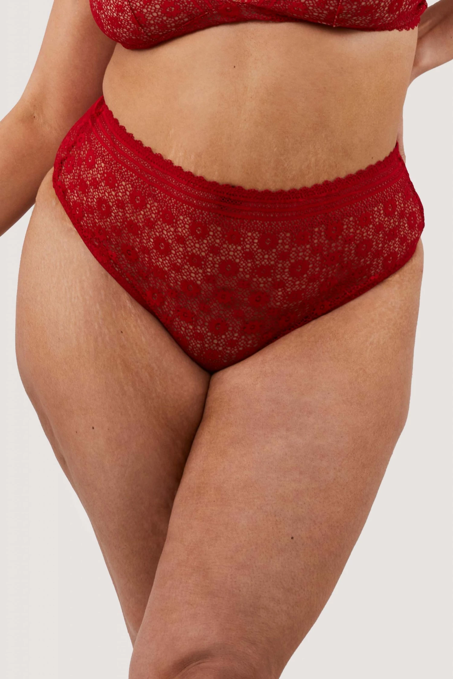 Cheapest ✔️ FFFB X PP New In Maia Red High Waisted Lace Thong ⌛ 7 FFFB X PP New In Maia Red High Waisted Lace Thong