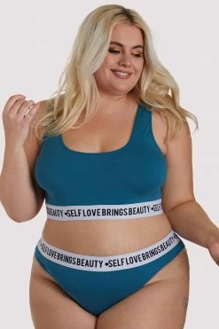 Felicity Hayward X PP X PP Self Love Teal Crop Top New In Bras