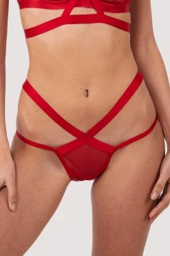 Felicity Hayward X PP Mercury Red Cross Over Mesh Brazilian
