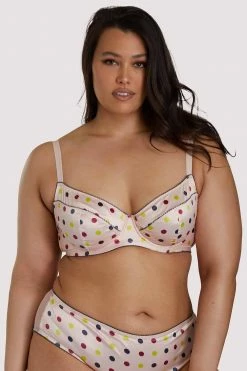 Top 10 🌟 Felicity Hayward X PP X PP Rowswell Polka Dot Peach Bra New In Bras 🛒 36 Felicity Hayward X PP X PP Rowswell Polka Dot Peach Bra New In Bras